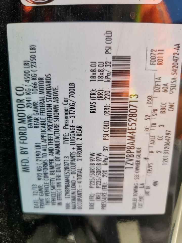 2014 Ford Mustang VIN: 1ZVBP8AM4E5280713 Lot: 84171335