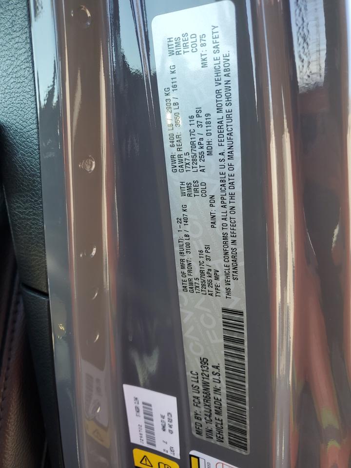 2022 Jeep Wrangler Unlimited Rubicon 4Xe VIN: 1C4JJXR68NW121395 Lot: 81856295