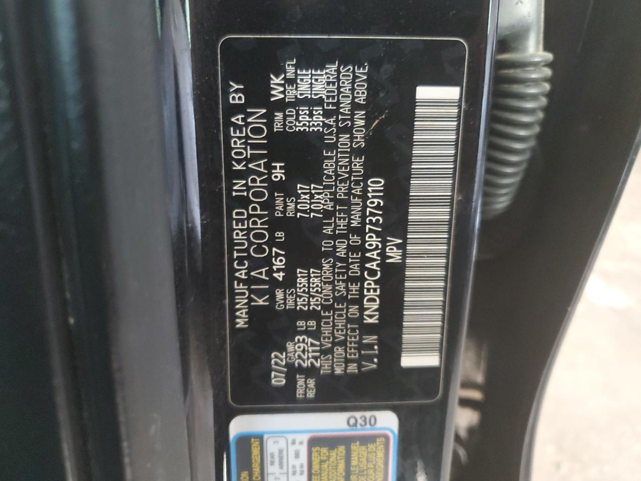 2023 Kia Seltos Lx VIN: KNDEPCAA9P7379110 Lot: 81572415