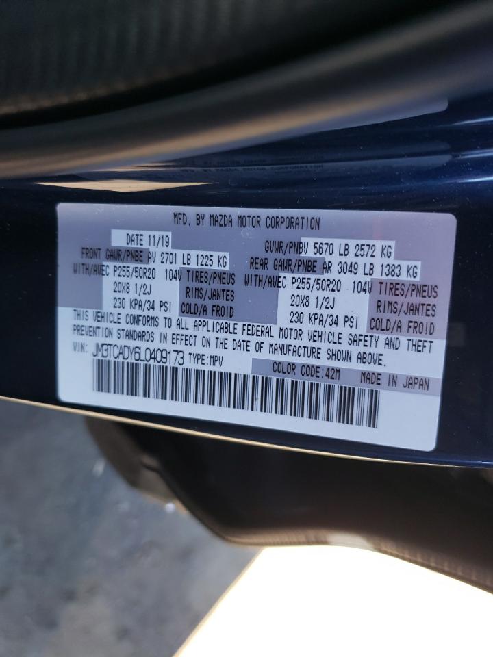 2020 Mazda Cx-9 Grand Touring VIN: JM3TCADY6L0409173 Lot: 80484825