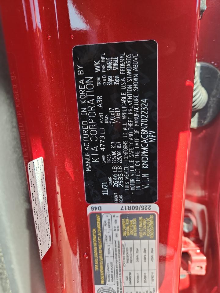 2022 Kia Sportage Lx VIN: KNDPMCAC8N7022324 Lot: 80656165