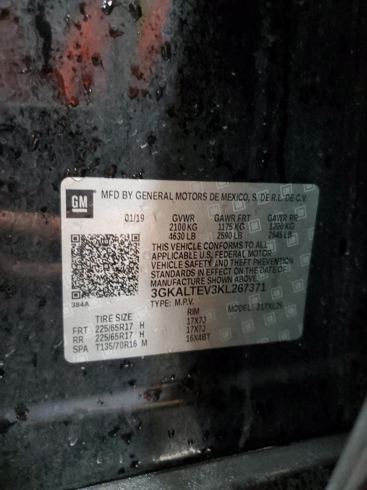 2019 GMC Terrain Sle VIN: 3GKALTEV3KL267371 Lot: 80073165