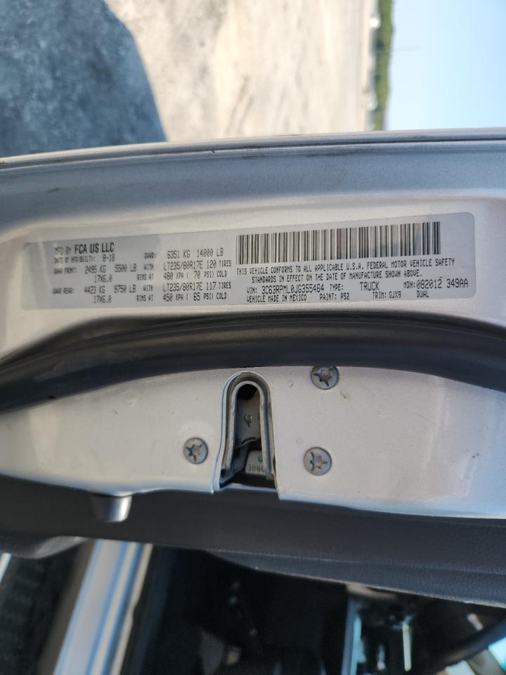 2018 Ram 3500 Laramie VIN: 3C63RPML0JG355464 Lot: 80092925