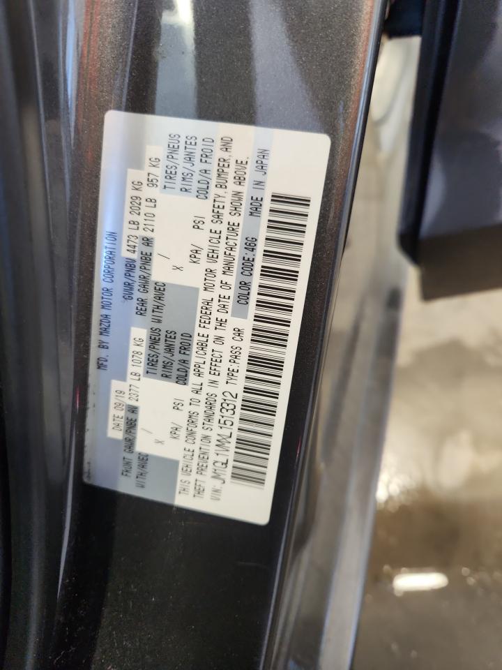 2020 Mazda 6 Touring VIN: JM1GL1VMXL1513312 Lot: 80685655