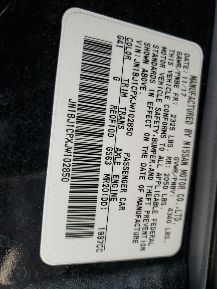 2018 Nissan Rogue Sport S VIN: JN1BJ1CPXJW102850 Lot: 84756105