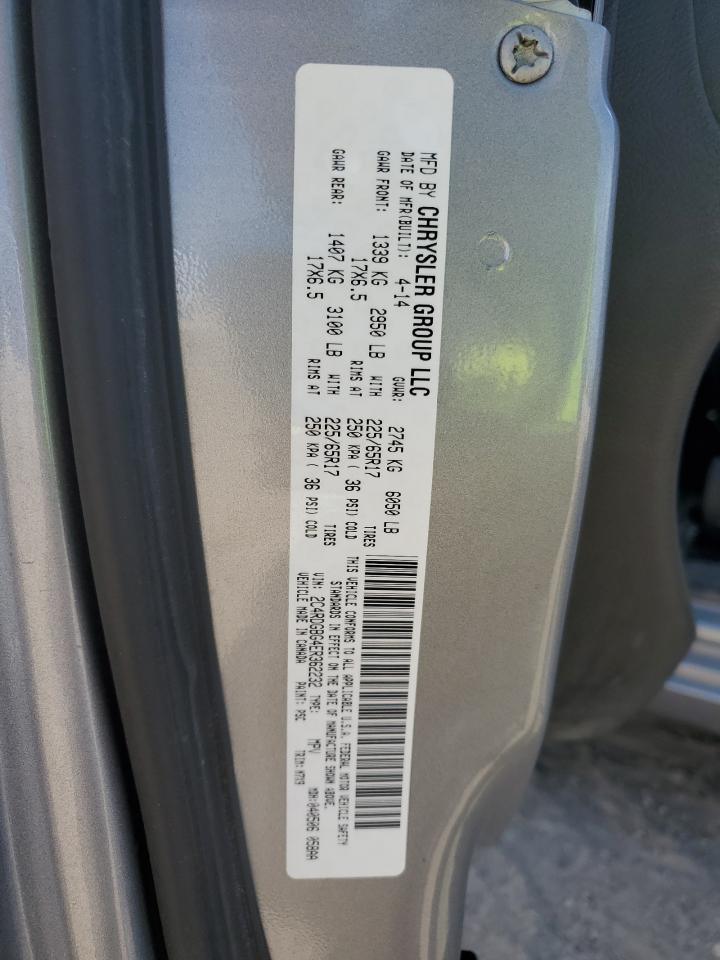 2014 Dodge Grand Caravan Se VIN: 2C4RDGBG4ER362232 Lot: 80480445