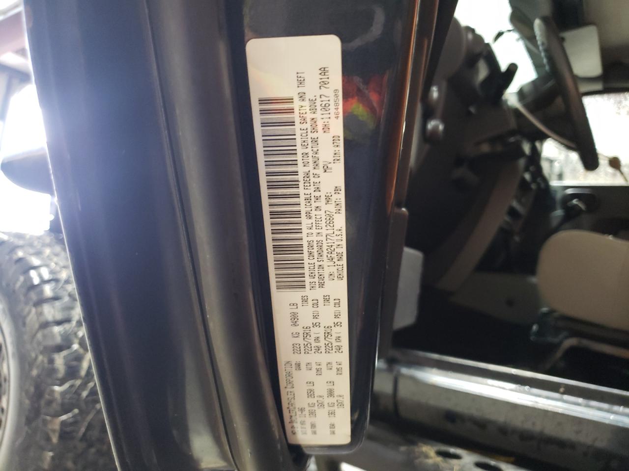 2007 Jeep Wrangler X VIN: 1J4FA24177L126607 Lot: 80367365