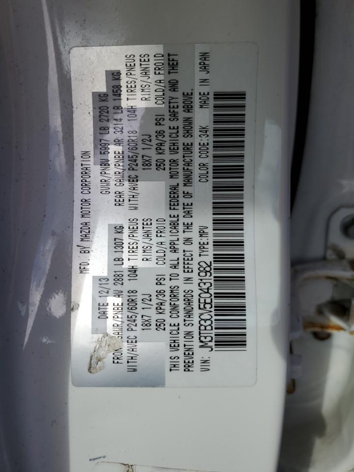 2014 Mazda Cx-9 Touring VIN: JM3TB3CV5E0431982 Lot: 81099655