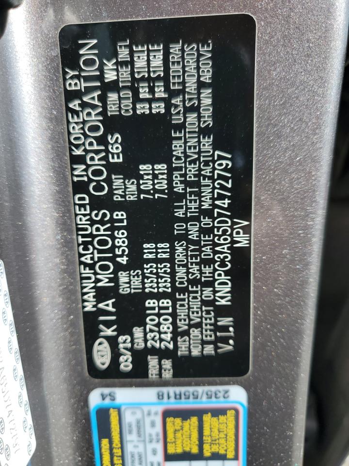 2013 Kia Sportage VIN: KNDPC3A65D7472797 Lot: 81043515
