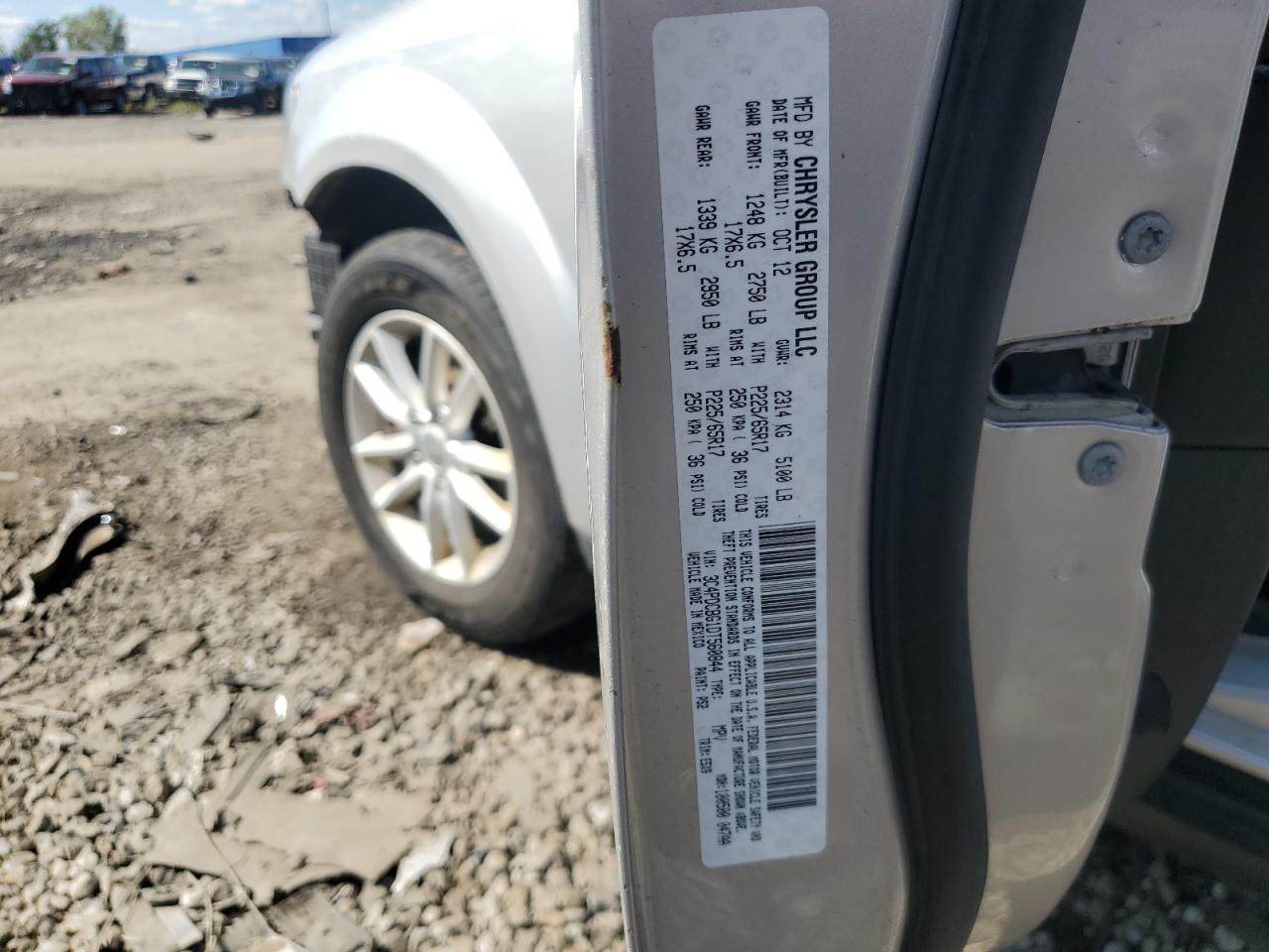 2013 Dodge Journey Sxt VIN: 3C4PDCBG1DT560844 Lot: 84458555