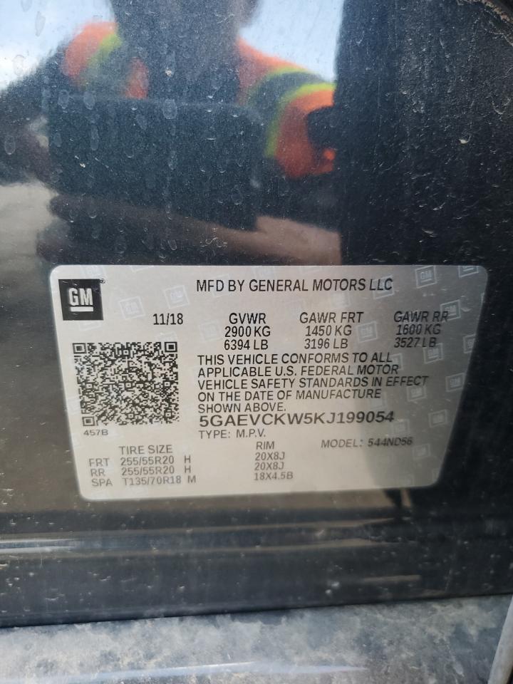 2019 Buick Enclave Avenir VIN: 5GAEVCKW5KJ199054 Lot: 81868945