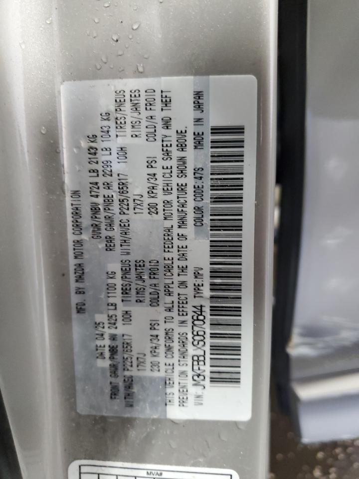 2025 Mazda Cx-5 Select VIN: JM3KFBBLXS0670644 Lot: 84252345