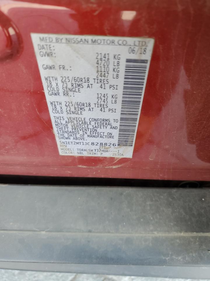 2018 Nissan Rogue Sv Hybrid VIN: 5N1ET2MT1JC828826 Lot: 81059695