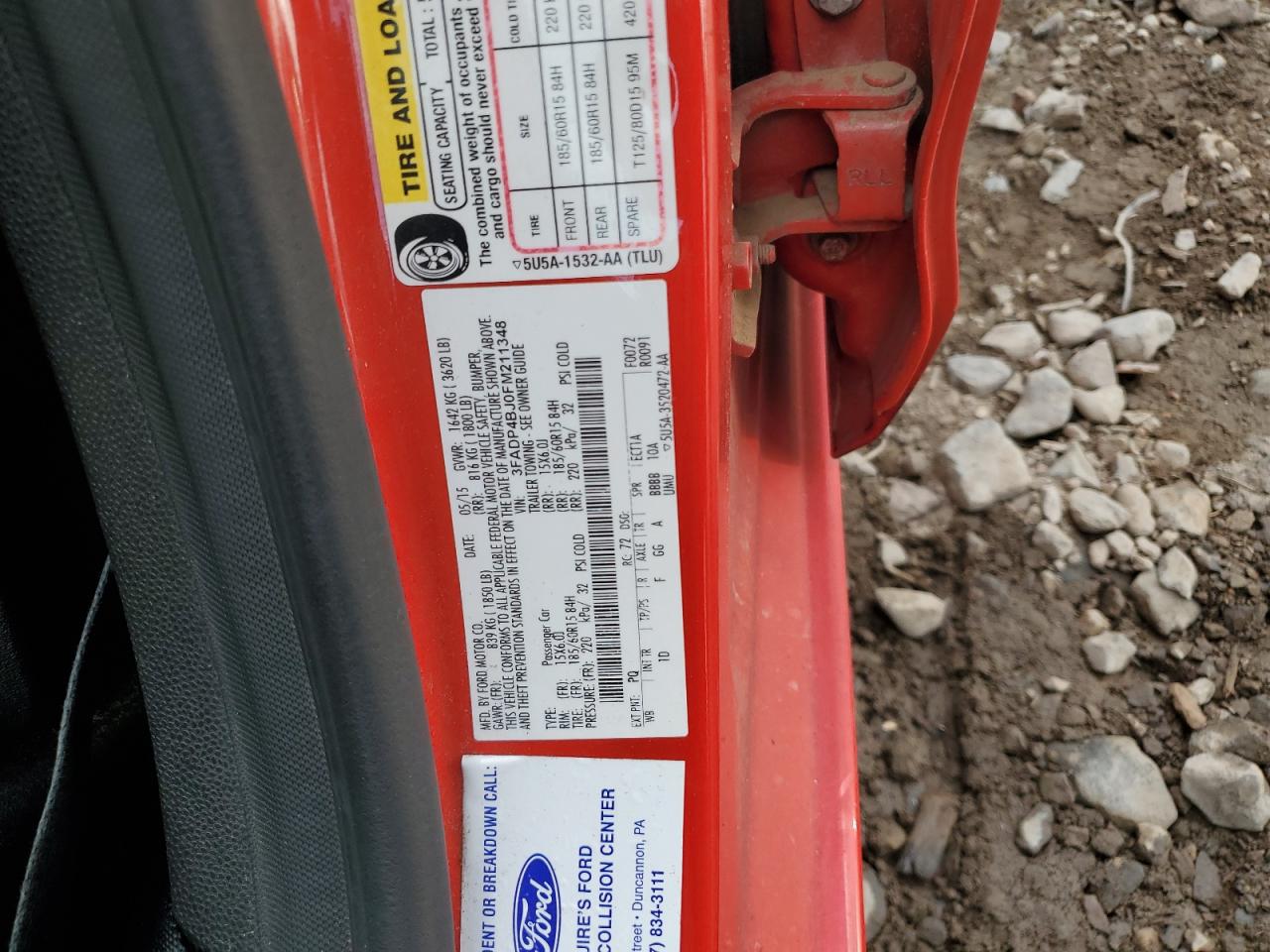 2015 Ford Fiesta Se VIN: 3FADP4BJ0FM211348 Lot: 71998415