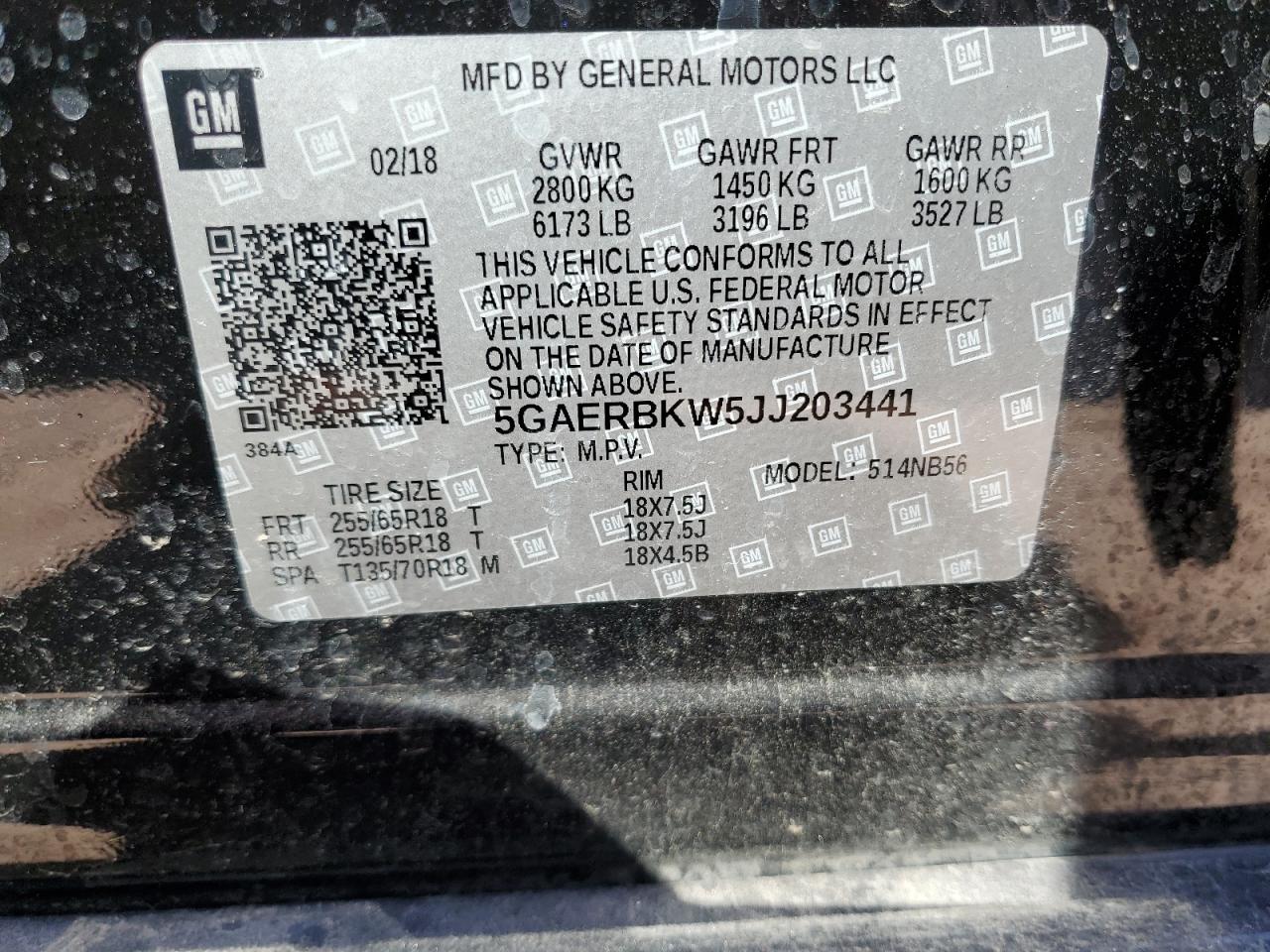 2018 Buick Enclave Essence VIN: 5GAERBKW5JJ203441 Lot: 71241105