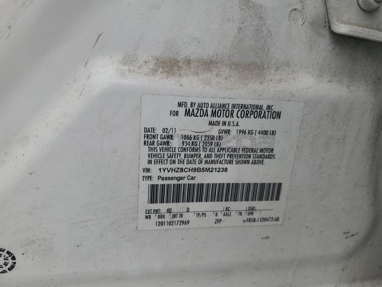 2011 Mazda 6 I VIN: 1YVHZ8CH9B5M21238 Lot: 82117845