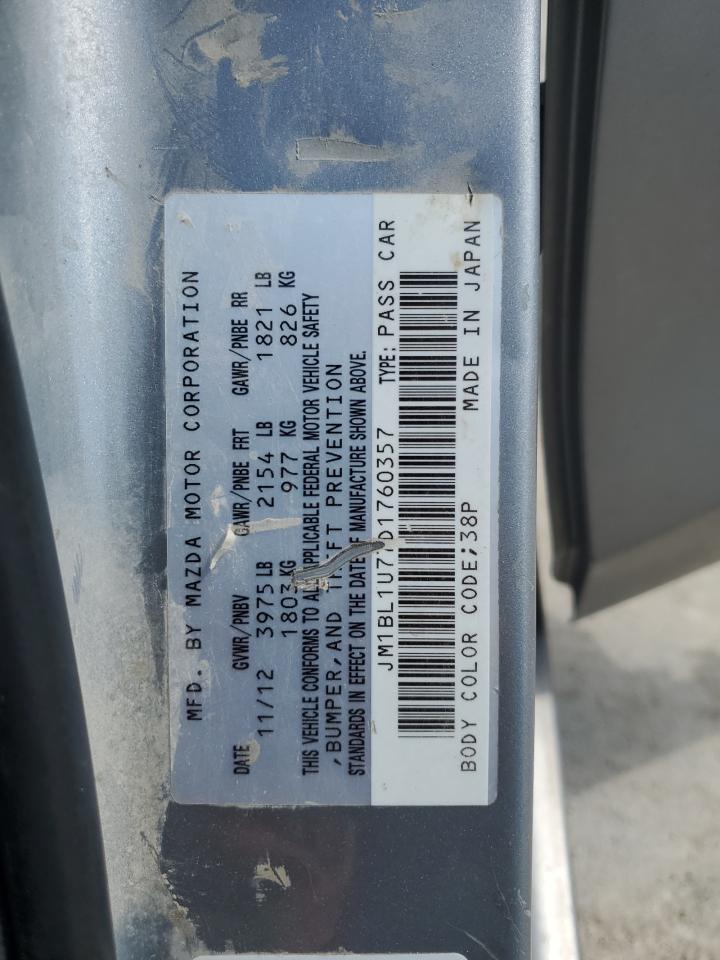 2013 Mazda 3 I VIN: JM1BL1U77D1760357 Lot: 83992985