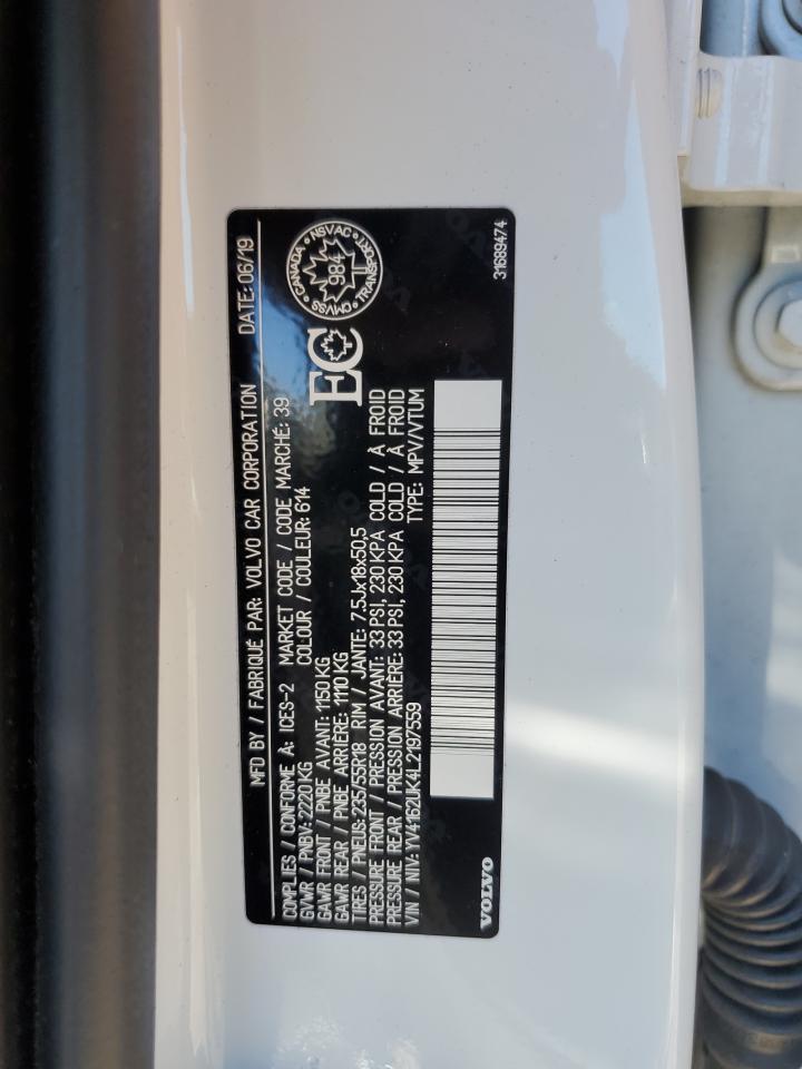 2020 Volvo Xc40 T5 Momentum VIN: YV4162UK4L2197559 Lot: 84543805