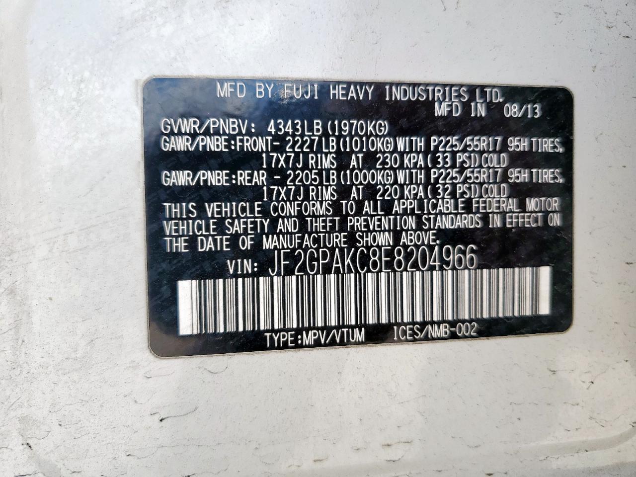 2014 Subaru Xv Crosstrek 2.0 Limited VIN: JF2GPAKC8E8204966 Lot: 83997935