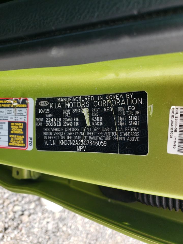 2016 Kia Soul VIN: KNDJN2A25G7846059 Lot: 80179285