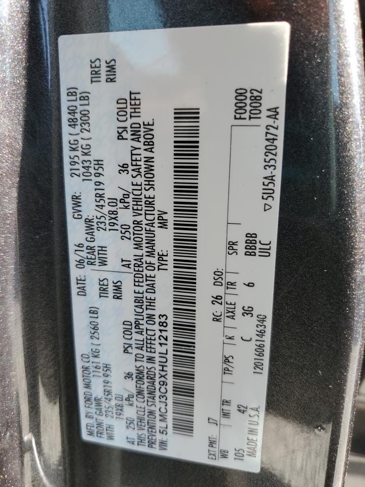 2017 Lincoln Mkc Reserve VIN: 5LMCJ3C9XHUL12183 Lot: 71963395