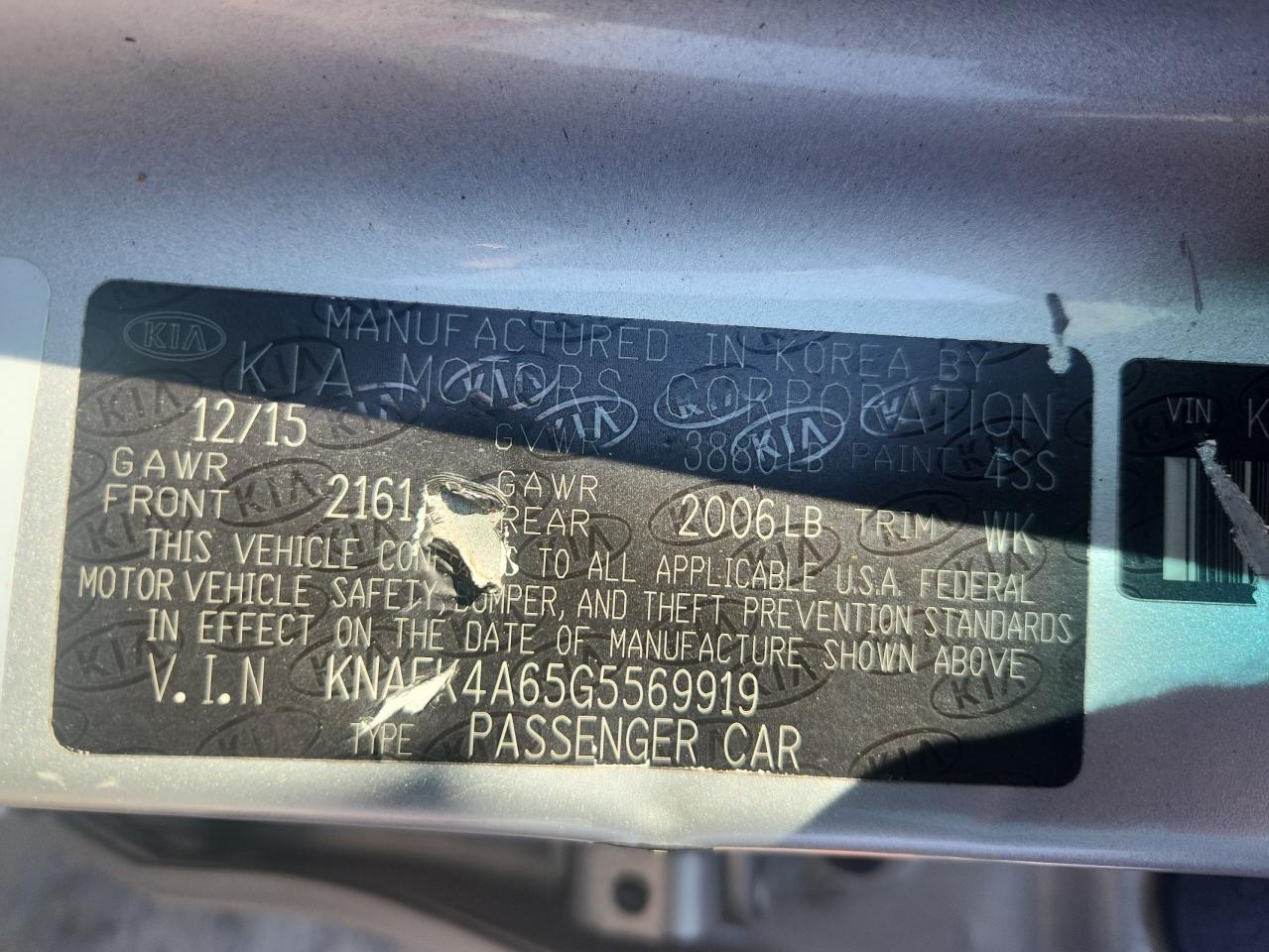 2016 Kia Forte Lx VIN: KNAFK4A65G5569919 Lot: 70676235