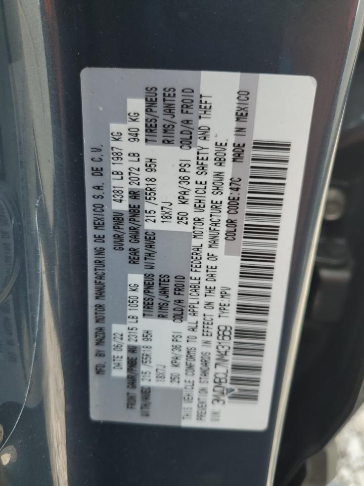 2022 Mazda Cx-30 Preferred VIN: 3MVDMBCL7NM431669 Lot: 71455645