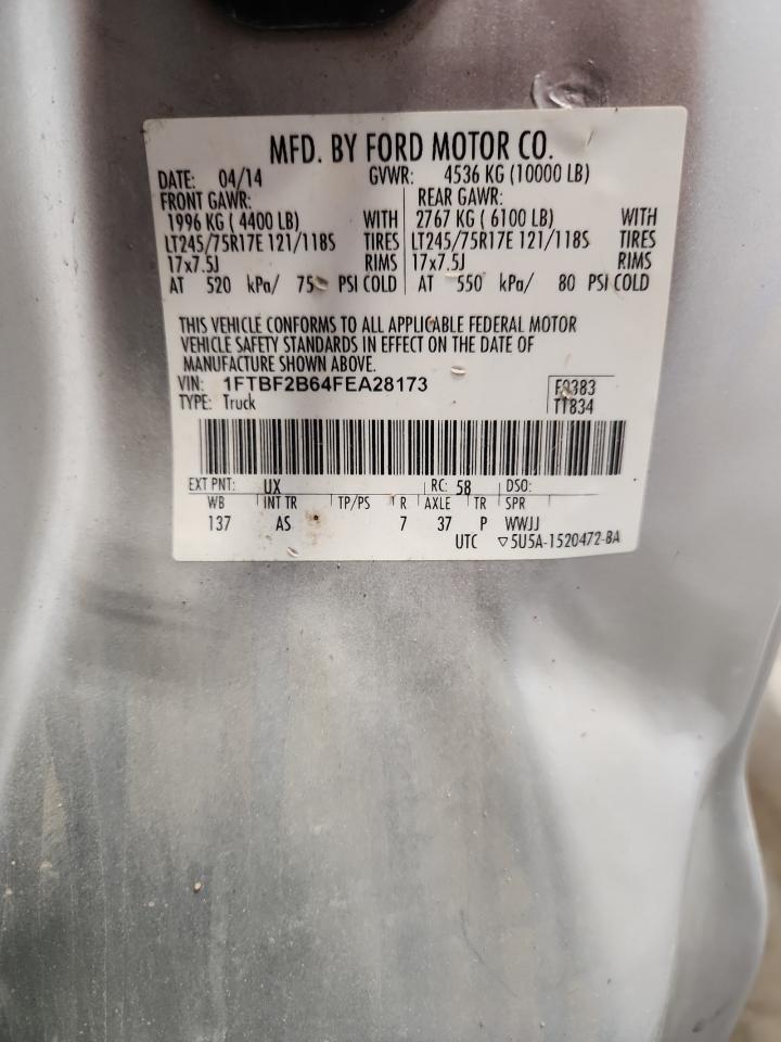 2015 Ford F250 Super Duty VIN: 1FTBF2B64FEA28173 Lot: 80848045