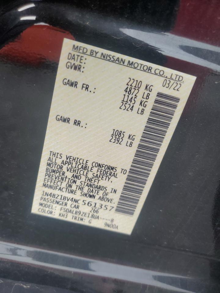 2022 Nissan Leaf S Plus VIN: 1N4BZ1BV4NC561357 Lot: 84369975