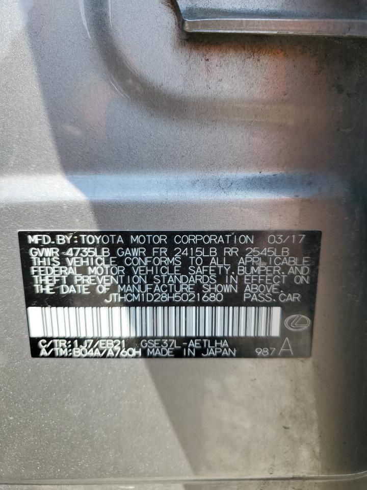 2017 Lexus Is 300 VIN: JTHCM1D28H5021680 Lot: 80561345