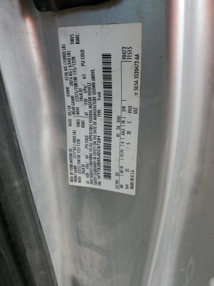 2018 Ford F250 Super Duty VIN: 1FT7X2B65JEC67291 Lot: 81101835