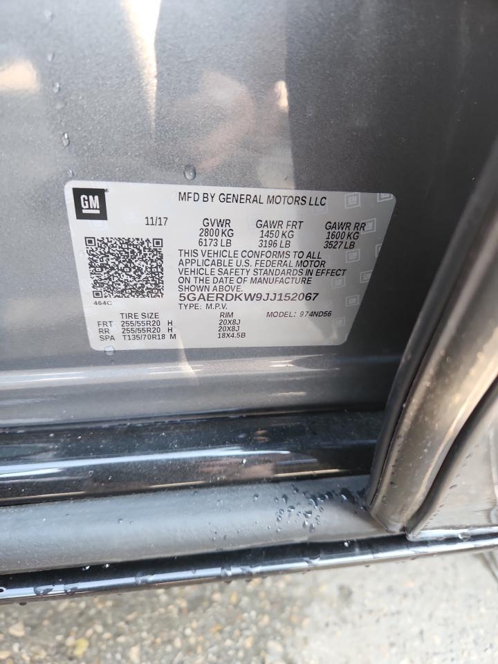 2018 Buick Enclave Avenir VIN: 5GAERDKW9JJ152067 Lot: 81414035