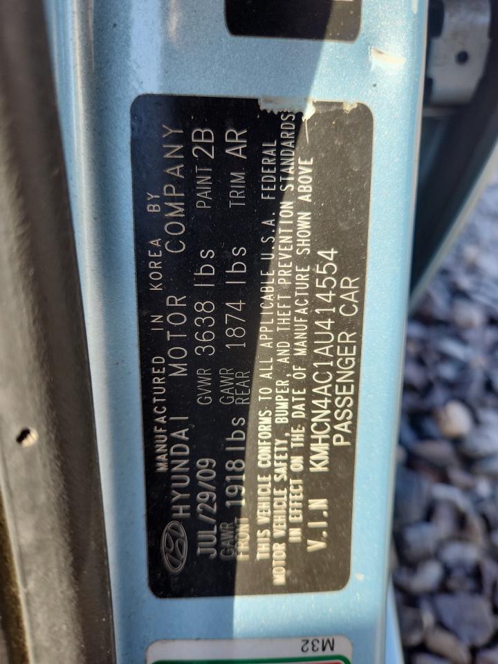 2010 Hyundai Accent Gls VIN: KMHCN4AC1AU414554 Lot: 80798095