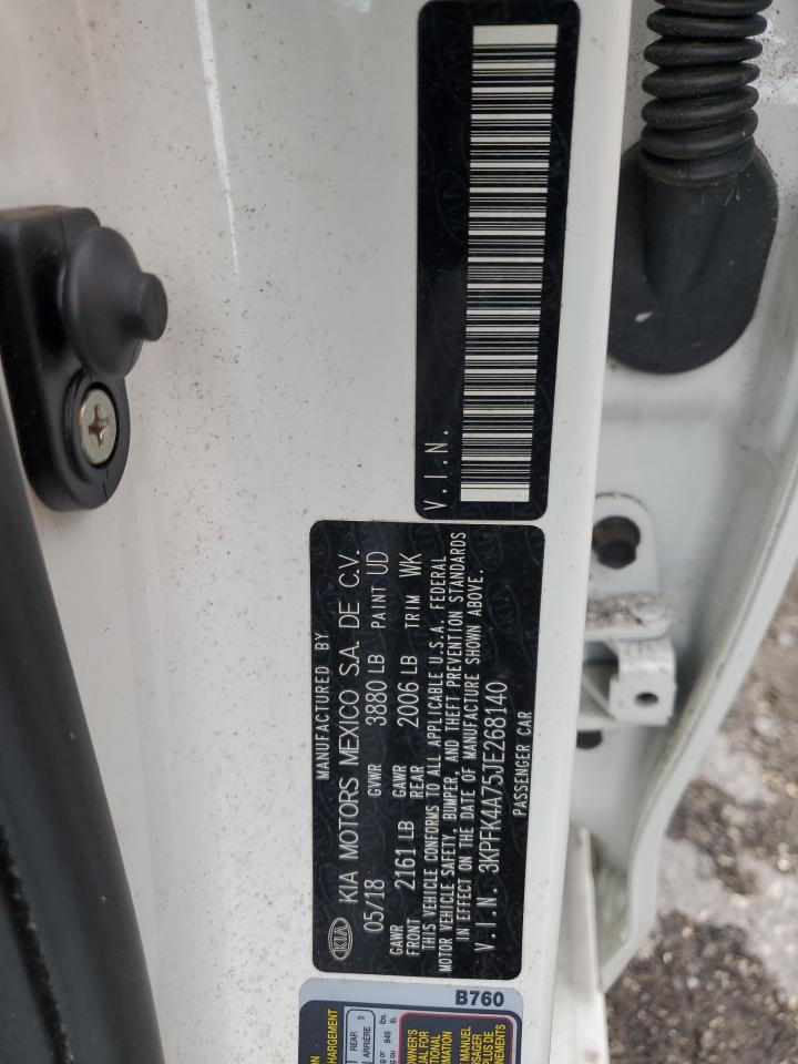 2018 Kia Forte Lx VIN: 3KPFK4A75JE268140 Lot: 72039925