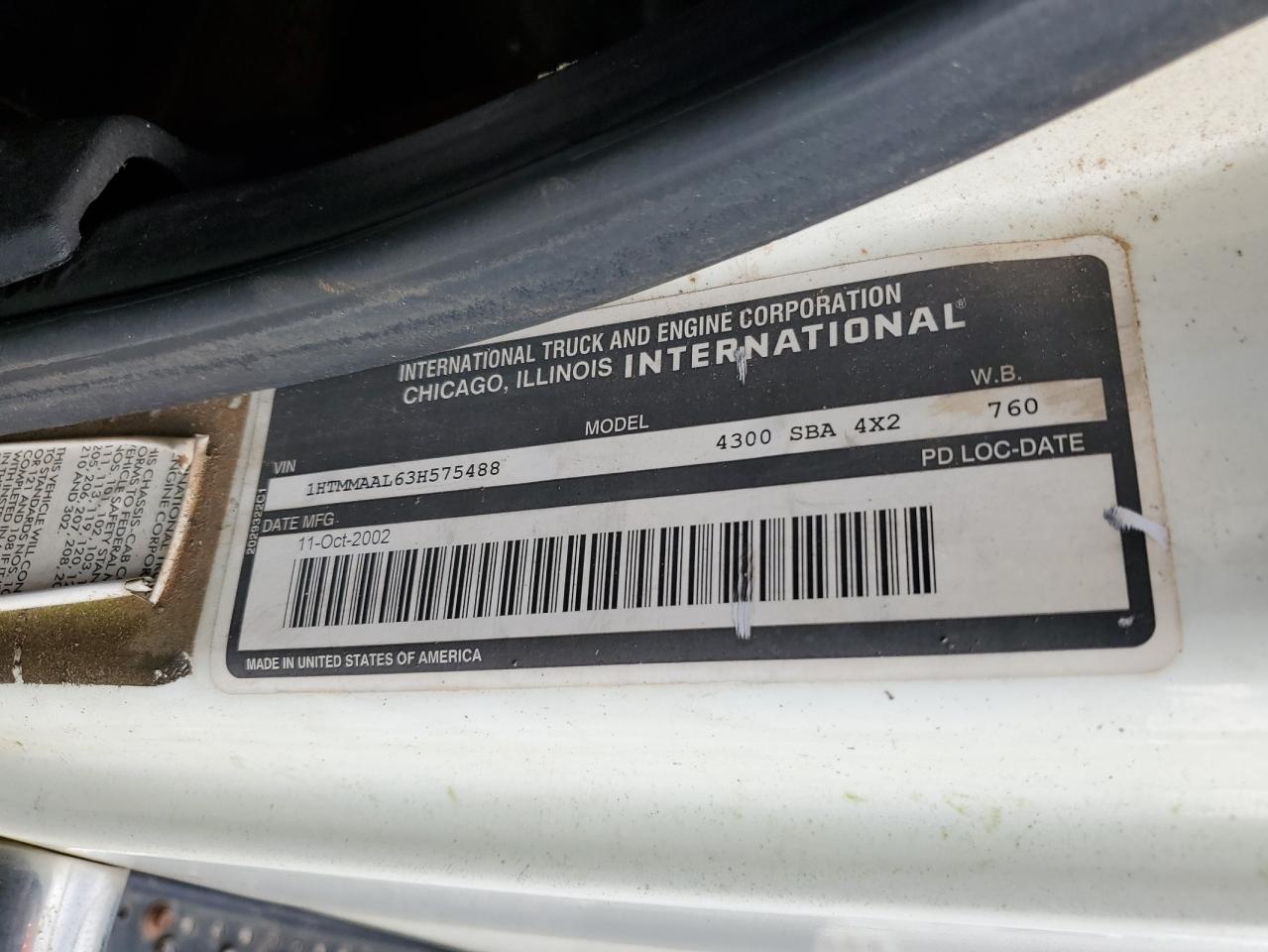 2003 International 4000 4300 VIN: 1HTMMAAL63H575488 Lot: 81390525