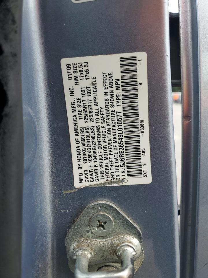 2009 Honda Cr-V Ex VIN: 5J6RE38549L010577 Lot: 81788005