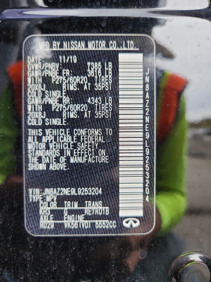 2020 Infiniti Qx80 Luxe VIN: JN8AZ2NE9L9253204 Lot: 84647205