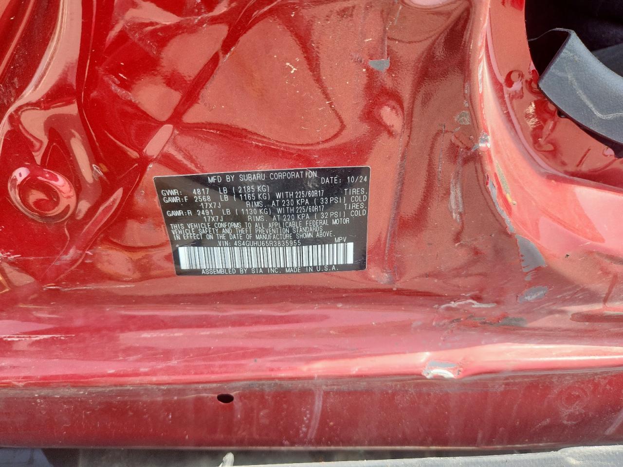 2024 Subaru Crosstrek Wilderness VIN: 4S4GUHU65R3835955 Lot: 71794585