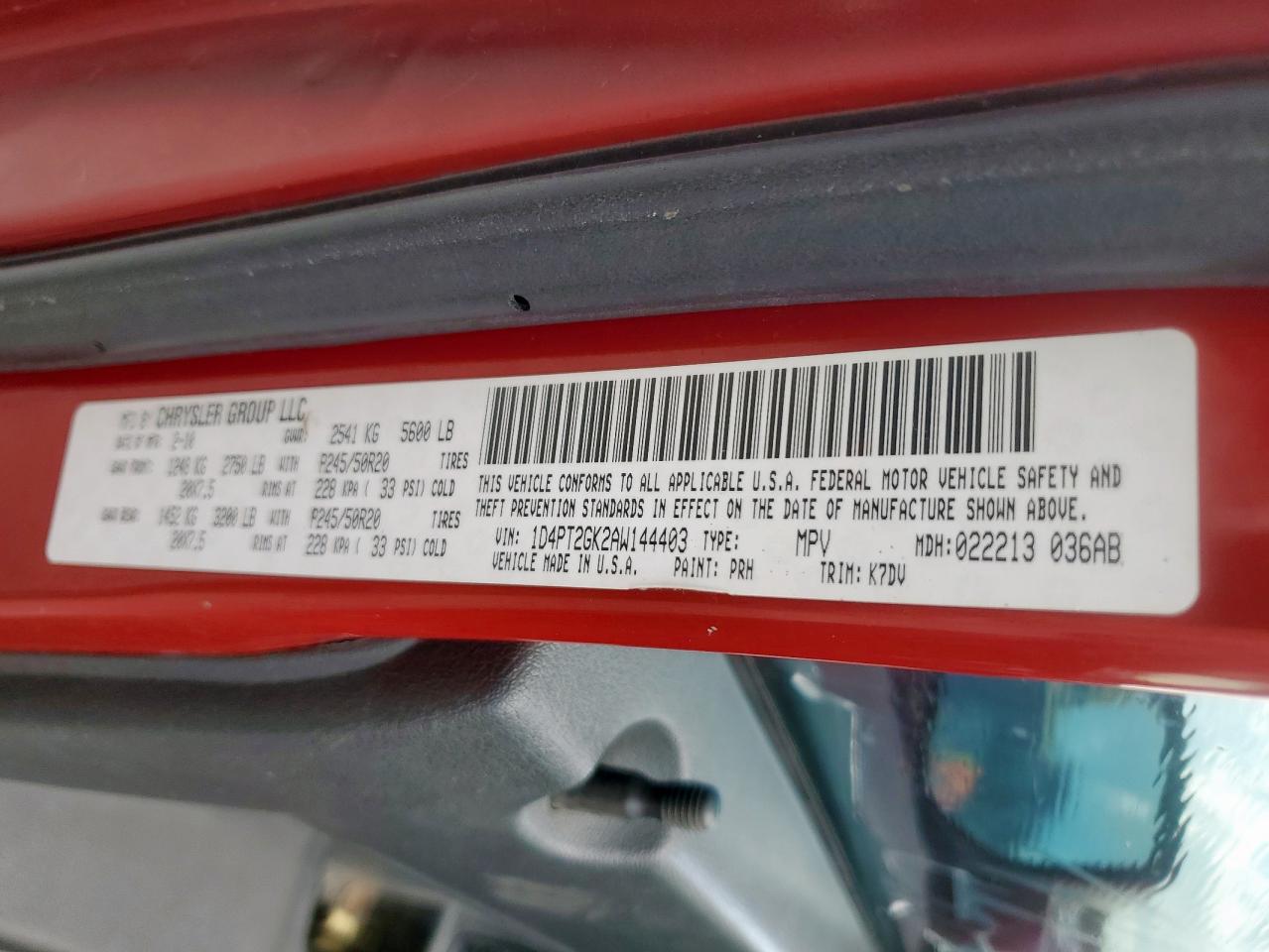 2010 Dodge Nitro Se VIN: 1D4PT2GK2AW144403 Lot: 80396365