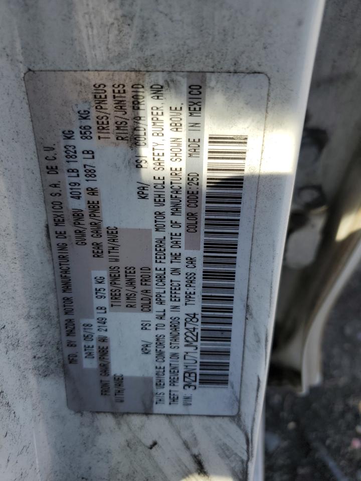 2018 Mazda 3 Sport VIN: 3MZBN1U71JM224784 Lot: 80201675