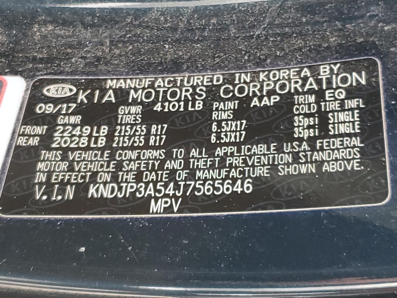 2018 Kia Soul + VIN: KNDJP3A54J7565646 Lot: 80060505