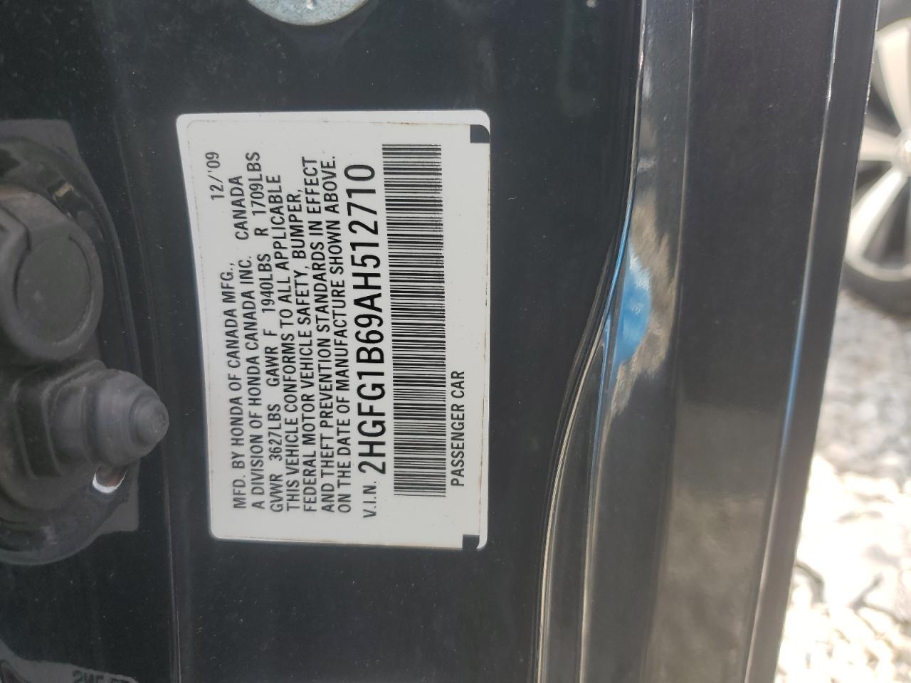 2010 Honda Civic Lx VIN: 2HGFG1B69AH51271 Lot: 80537585