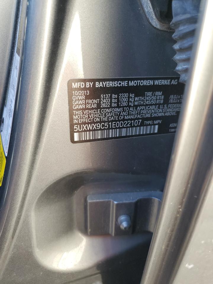 2014 BMW X3 xDrive28I VIN: 5UXWX9C51E0D22107 Lot: 81724095