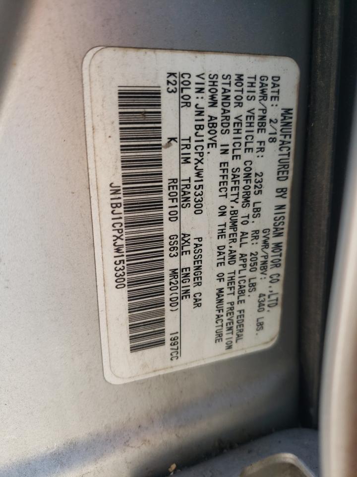 2018 Nissan Rogue Sport S VIN: JN1BJ1CPXJW153300 Lot: 70451065