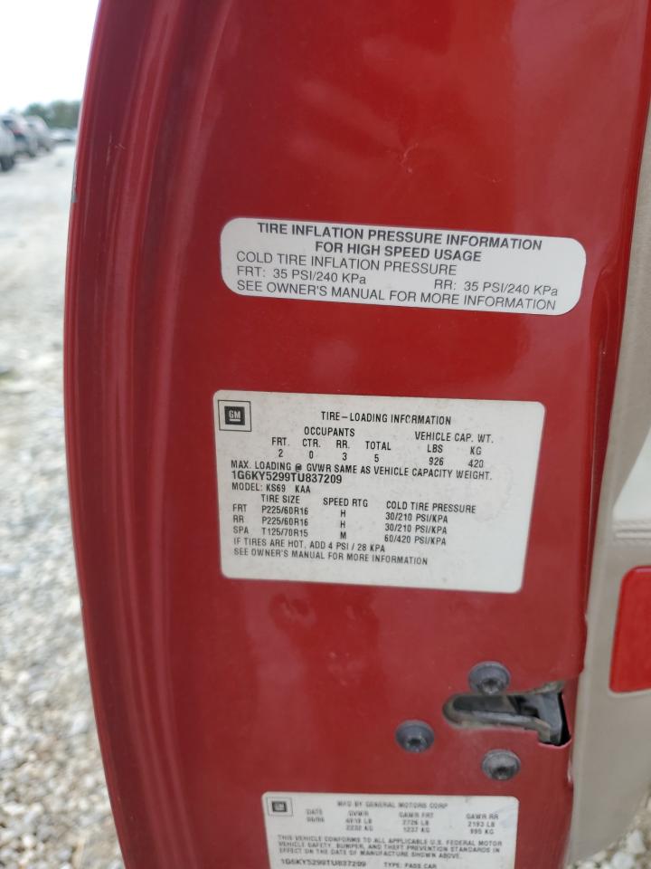 1996 Cadillac Seville Sts VIN: 1G6KY5299TU837209 Lot: 84361475