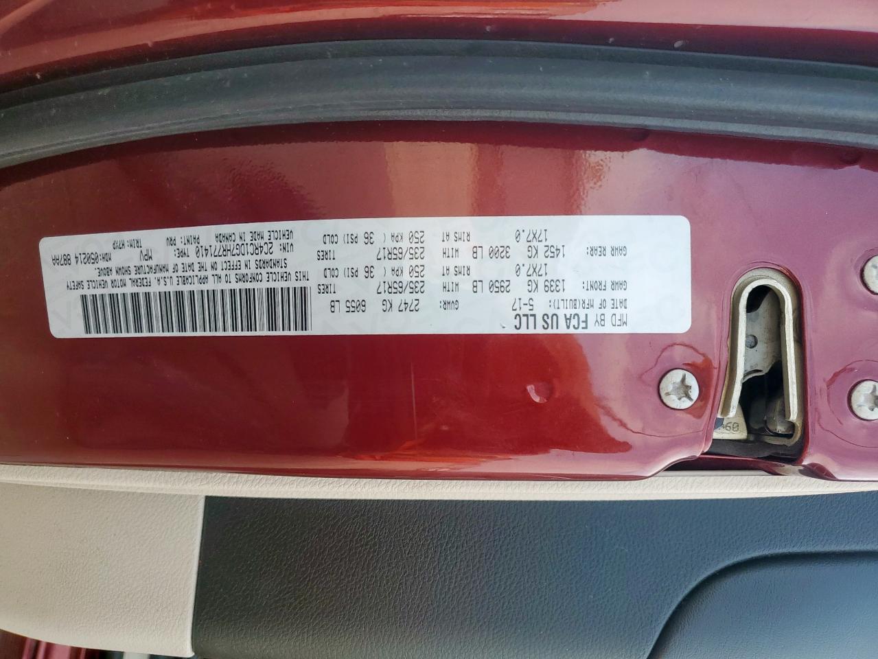 2017 Chrysler Pacifica Touring VIN: 2C4RC1DG7HR771410 Lot: 71827615