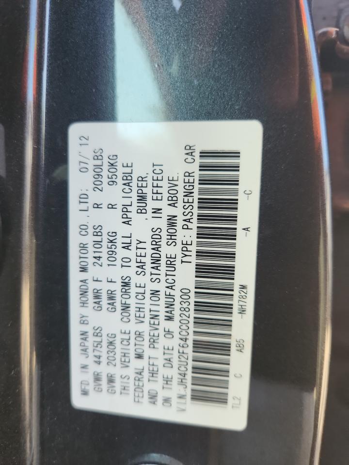2012 Acura Tsx Tech VIN: JH4CU2F64CC028300 Lot: 84049285