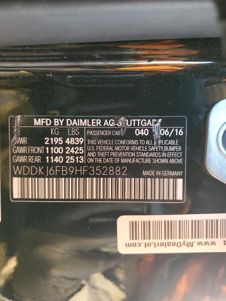 2017 Mercedes-Benz E 400 VIN: WDDKJ6FB9HF352882 Lot: 83984345