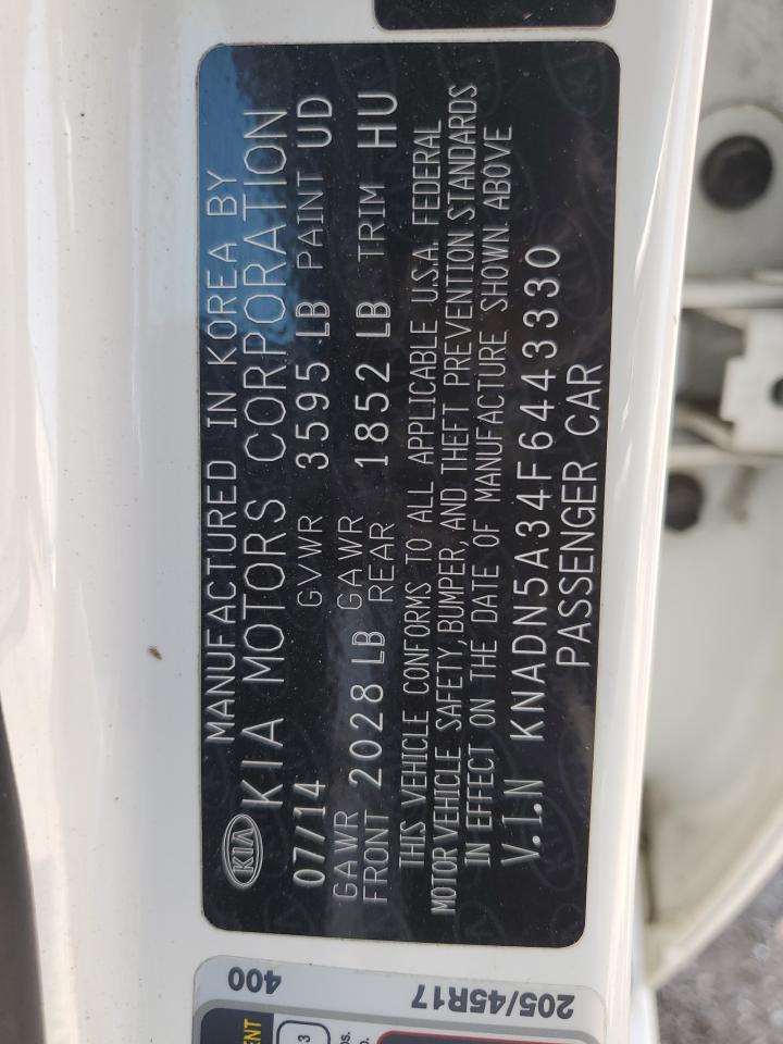 2015 Kia Rio Ex VIN: KNADN5A34F6443330 Lot: 80345265