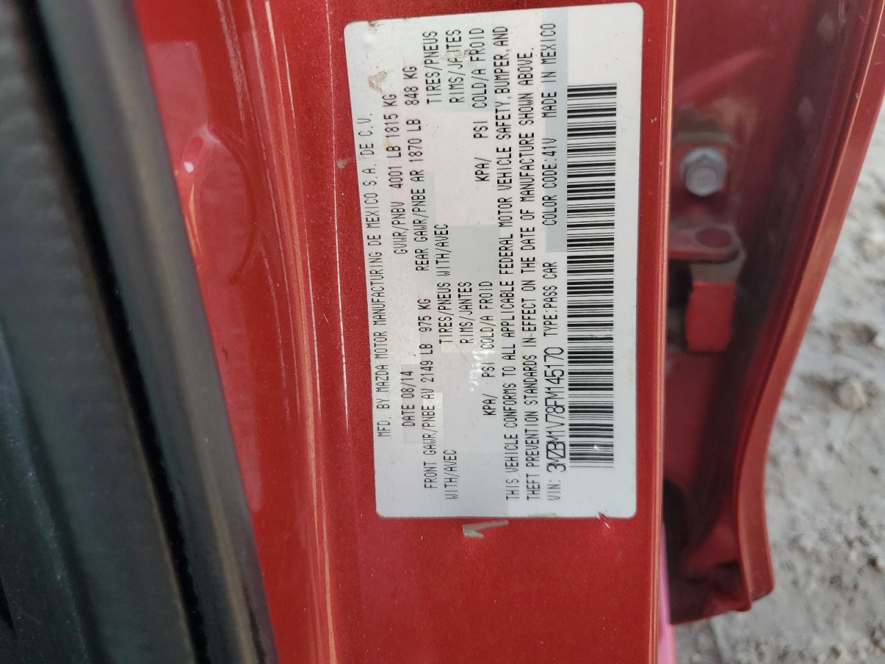 2015 Mazda 3 Touring VIN: 3MZBM1V78FM145170 Lot: 84728175